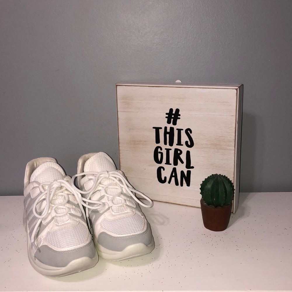 white tennis shoes:)